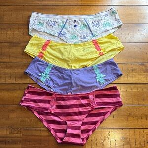 Victoria's Secret Pink Sexy Little Things Used Panties Set of 4 Medium